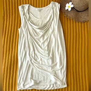 CAbi Overlay Style 105 faux wrap cowl sleeveless top Medium